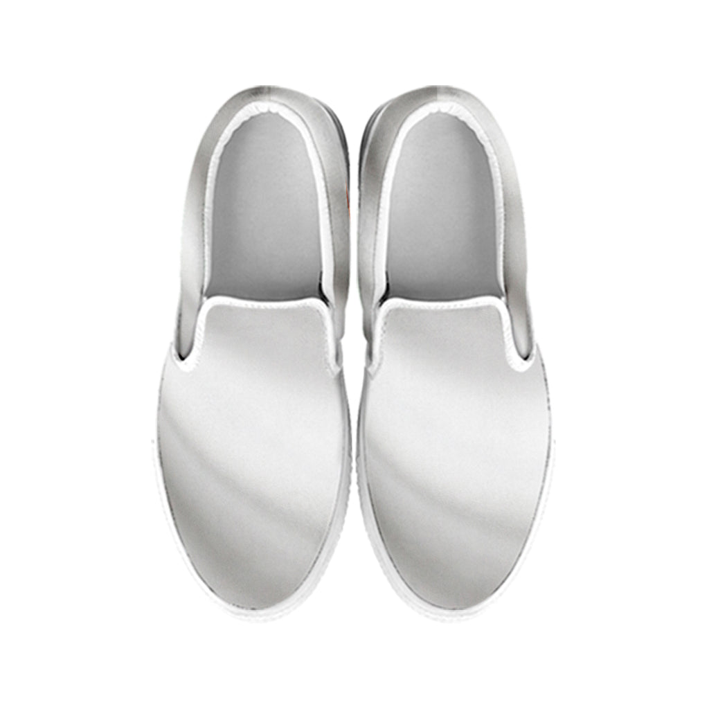 Irish Flag Print White Slip On Shoes