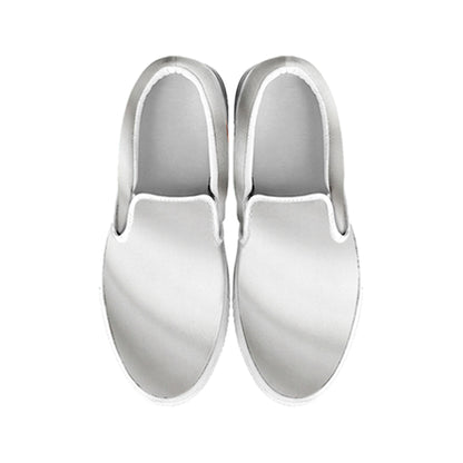 Irish Flag Print White Slip On Shoes