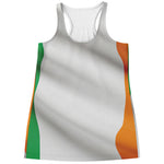 Irish Flag Print Women's Racerback Tank Top