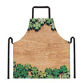 Irish Four Leaf Clovers Wood Print Apron