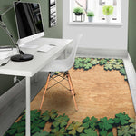 Irish Four Leaf Clovers Wood Print Area Rug