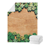 Irish Four Leaf Clovers Wood Print Blanket