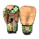 Irish Four Leaf Clovers Wood Print Boxing Gloves