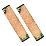 Irish Four Leaf Clovers Wood Print Car Seat Belt Covers