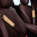 Irish Four Leaf Clovers Wood Print Car Seat Belt Covers