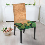 Irish Four Leaf Clovers Wood Print Dining Chair Slipcover