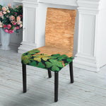 Irish Four Leaf Clovers Wood Print Dining Chair Slipcover