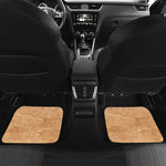 Irish Four Leaf Clovers Wood Print Front and Back Car Floor Mats