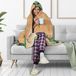 Irish Four Leaf Clovers Wood Print Hooded Blanket