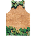 Irish Four Leaf Clovers Wood Print Men's Tank Top