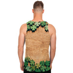 Irish Four Leaf Clovers Wood Print Men's Tank Top