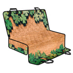 Irish Four Leaf Clovers Wood Print Pet Car Back Seat Cover