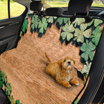 Irish Four Leaf Clovers Wood Print Pet Car Back Seat Cover