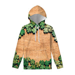 Irish Four Leaf Clovers Wood Print Pullover Hoodie