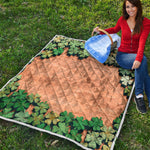 Irish Four Leaf Clovers Wood Print Quilt