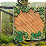 Irish Four Leaf Clovers Wood Print Quilt