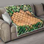 Irish Four Leaf Clovers Wood Print Quilt