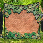 Irish Four Leaf Clovers Wood Print Quilt