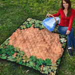 Irish Four Leaf Clovers Wood Print Quilt