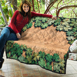 Irish Four Leaf Clovers Wood Print Quilt