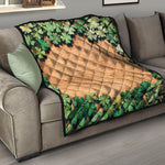 Irish Four Leaf Clovers Wood Print Quilt