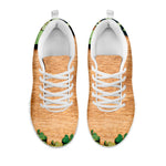 Irish Four Leaf Clovers Wood Print White Sneakers