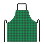 Irish Green Buffalo Check Pattern Print Apron