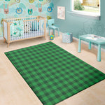 Irish Green Buffalo Check Pattern Print Area Rug