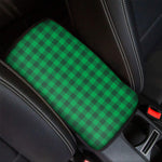 Irish Green Buffalo Check Pattern Print Car Center Console Cover