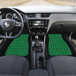 Irish Green Buffalo Check Pattern Print Front and Back Car Floor Mats