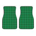 Irish Green Buffalo Check Pattern Print Front Car Floor Mats
