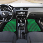 Irish Green Buffalo Check Pattern Print Front Car Floor Mats