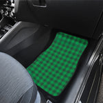 Irish Green Buffalo Check Pattern Print Front Car Floor Mats