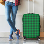 Irish Green Buffalo Check Pattern Print Luggage Cover