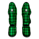 Irish Green Buffalo Check Pattern Print Muay Thai Shin Guard