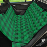 Irish Green Buffalo Check Pattern Print Pet Car Back Seat Cover