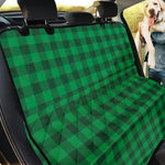 Irish Green Buffalo Check Pattern Print Pet Car Back Seat Cover