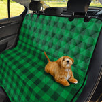 Irish Green Buffalo Check Pattern Print Pet Car Back Seat Cover