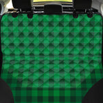 Irish Green Buffalo Check Pattern Print Pet Car Back Seat Cover