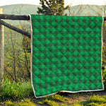 Irish Green Buffalo Check Pattern Print Quilt