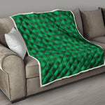 Irish Green Buffalo Check Pattern Print Quilt