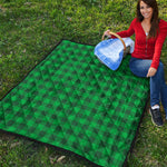 Irish Green Buffalo Check Pattern Print Quilt