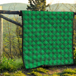 Irish Green Buffalo Check Pattern Print Quilt