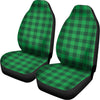 Irish Green Buffalo Check Pattern Print Universal Fit Car Seat Covers