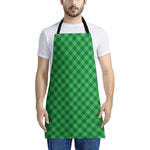 Irish Green Buffalo Plaid Print Apron