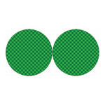 Irish Green Buffalo Plaid Print Car Coasters