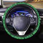 Irish Green Buffalo Plaid Print Car Steering Wheel Cover