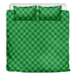 Irish Green Buffalo Plaid Print Duvet Cover Bedding Set