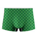 Irish Green Buffalo Plaid Print Men's Boxer Briefs