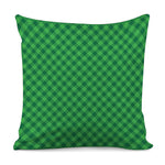 Irish Green Buffalo Plaid Print Pillow Cover
